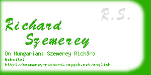 richard szemerey business card